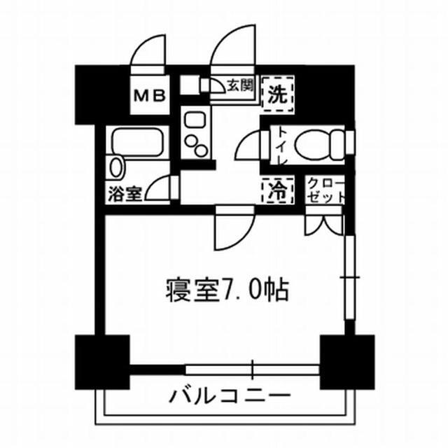 月島の完工年月(2008年2月)築の賃貸マンションの間取り