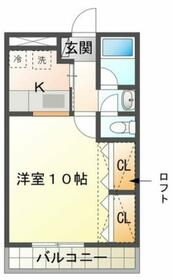 アゼリア浜田Aの間取り
