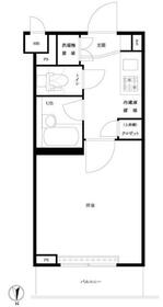 ルーブル大鳥居・222号室の間取り