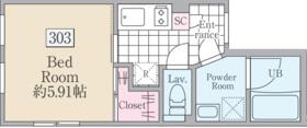 ＲｅｖｅＲｅｓｉｄｅｎｃｅ市ヶ谷Ⅱ・303号室の間取り