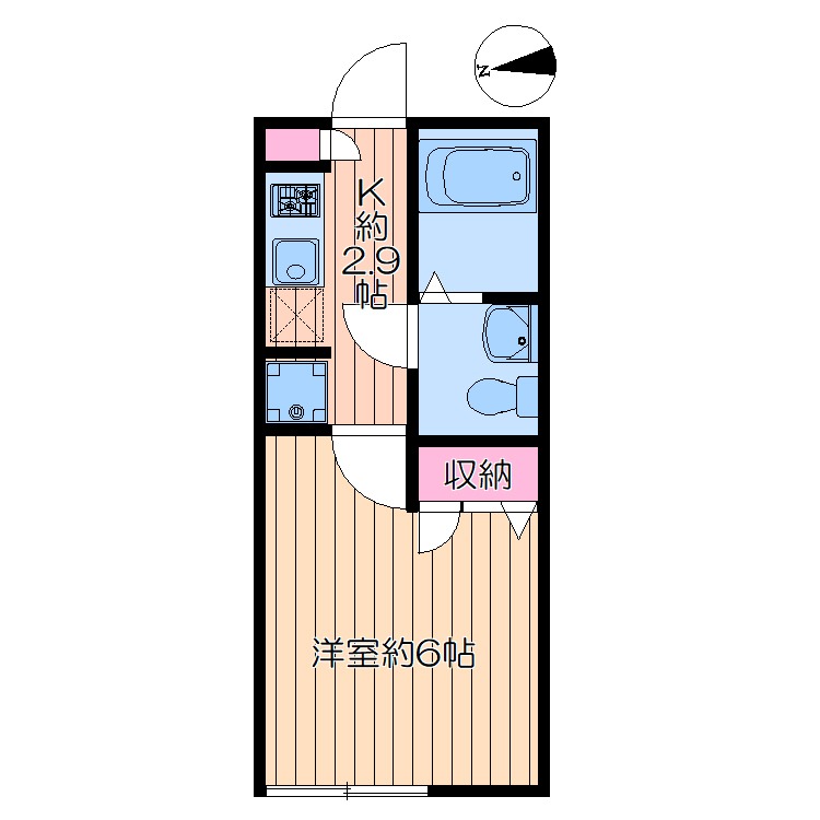 maison la foret・202号室の間取り