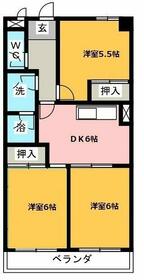 ソレアード川添・303号室の間取り