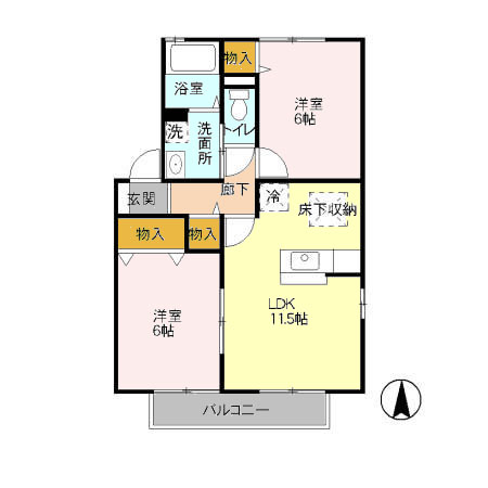 ヴェルクレール 壱・弐番館の間取り