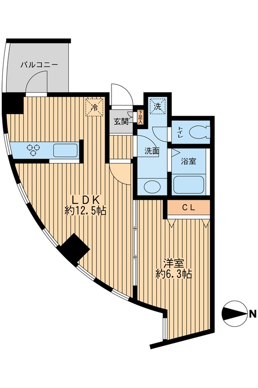 ウィルテラス新代田・0503号室の間取り
