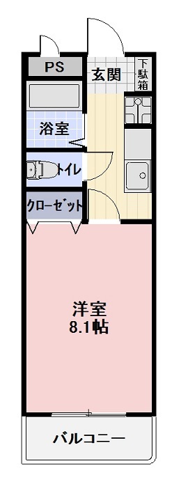 ＡＢＢＥＹ　ＲＯＡＤ・101号室の間取り