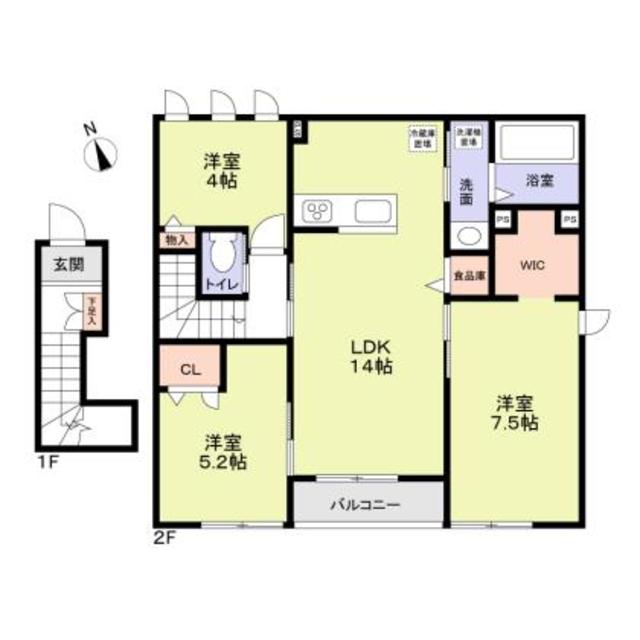 Ｆｏｒｅｓｔ　Ｍａｉｓｏｎ　ＬＩＫＯ・201号室の間取り