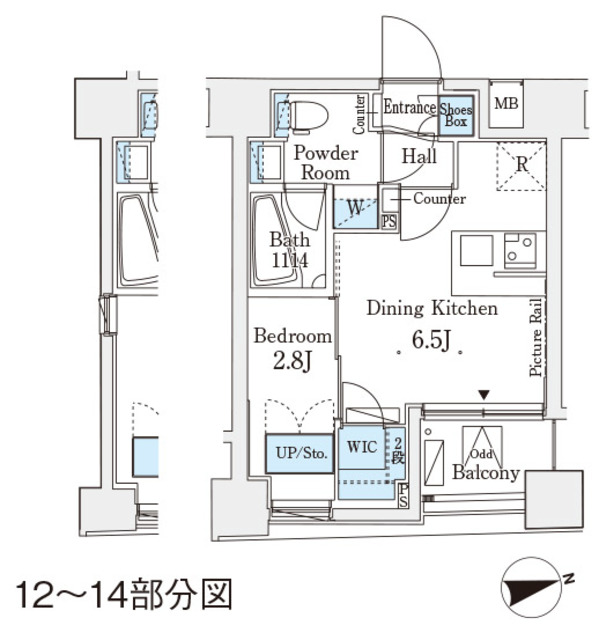 レジデンス文京春日・1402号室の間取り