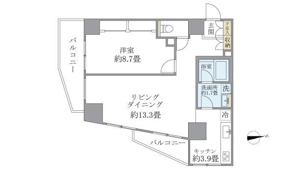 ＩＳＭ石神井公園・402号室の間取り