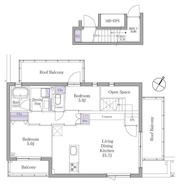 イプセ白金の間取り