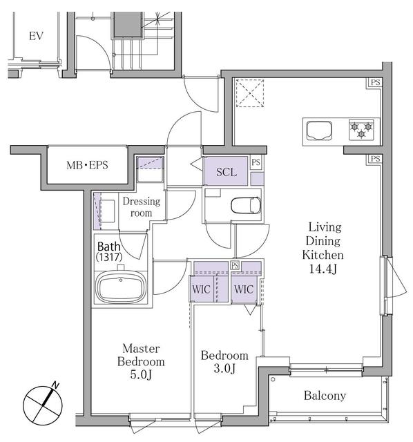 イプセ白金の間取り