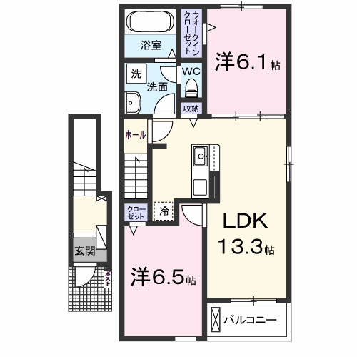 モナ　ａ・02030号室の間取り
