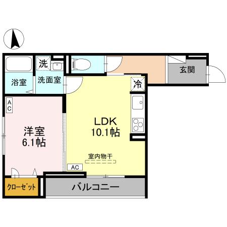 (仮)D-ROOM戸田PJ・202号室の間取り