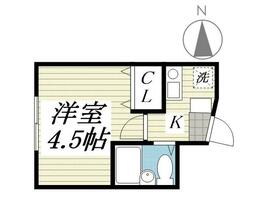 クラウン桃井・0105号室の間取り