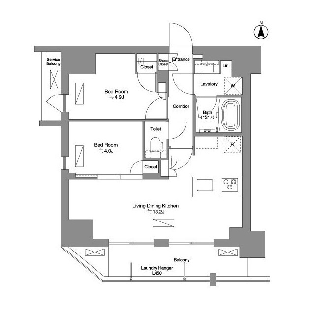 Brillia ist 新御徒町の間取り