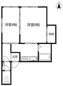 Ｔ・ＡハイツⅡ・202号室の間取り