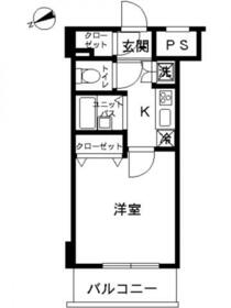 スカイコートヴィーダ五反田ウエスト・808号室の間取り