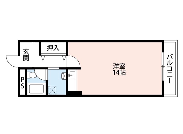 208号室の間取り