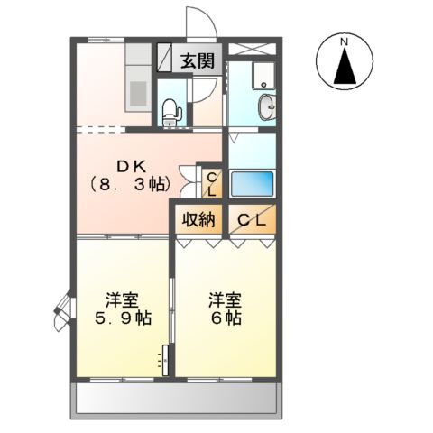 コンフォート桜の間取り