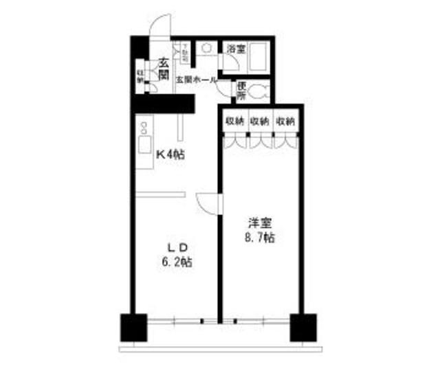 シャトレ市ヶ谷の間取り