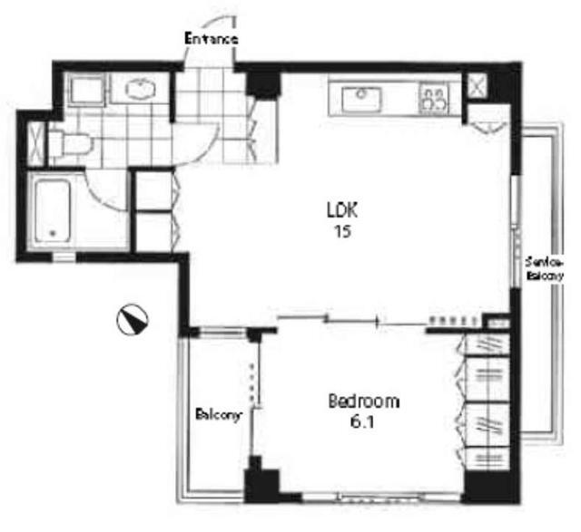 南雪谷の完工年月(2008年3月)築の賃貸マンションの間取り