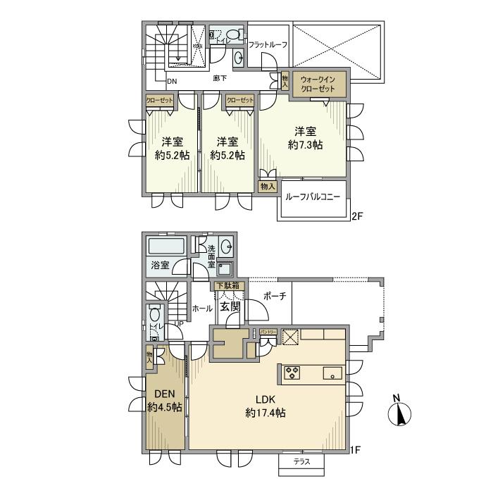 宮崎戸建・1号室の間取り