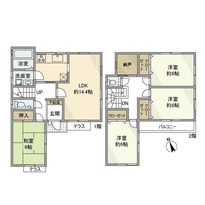 東大泉戸建・1号室の間取り