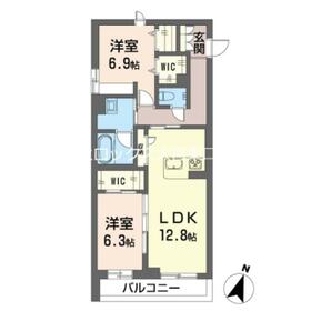 カンパーナ　プリータ・203号室の間取り