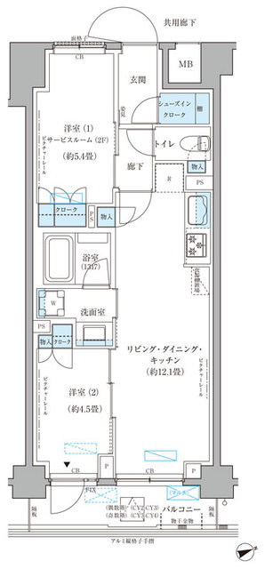 パークアクシス文京本郷・408号室の間取り
