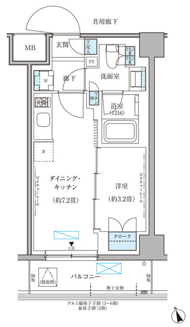 パークアクシス文京本郷・419号室の間取り