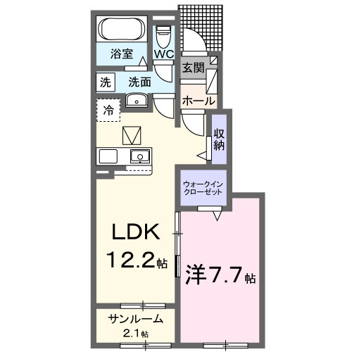 プレミール　Ａ・01030号室の間取り
