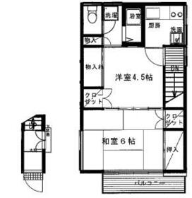 パレ山王Ⅱ・201号室の間取り