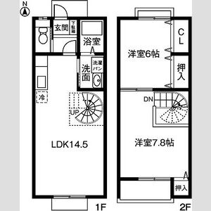 アビタシオン竹ノ山A・Bの間取り