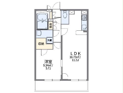 レオパレスSⅢの間取り