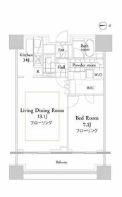 コンシェリア西新宿　ＴＯＷＥＲ’Ｓ　ＷＥＳＴ・2610号室の間取り