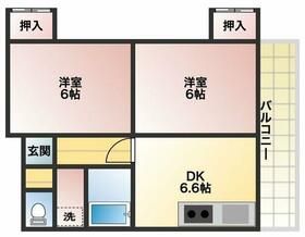 ミネルヴァ内橋・203号室の間取り