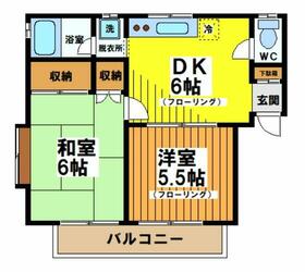 ハビタ・102号室の間取り