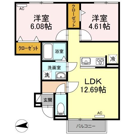 モナリエコートⅡの間取り