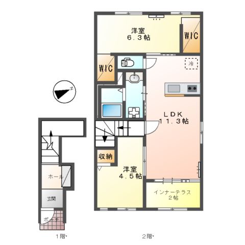 カーサ・はなみずきの間取り