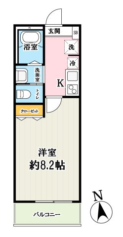 サクラテラス富士見・305号室の間取り