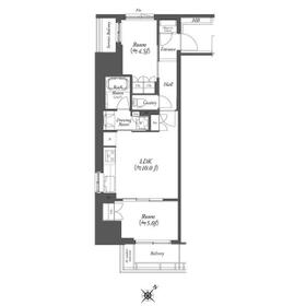 ＷＯＲＶＥ横浜伊勢佐木町・1508号室の間取り