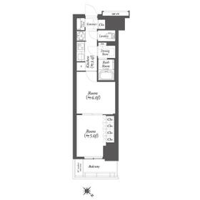 ＷＯＲＶＥ横浜伊勢佐木町・1514号室の間取り