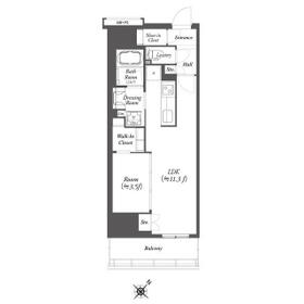 ＷＯＲＶＥ横浜伊勢佐木町・1411号室の間取り