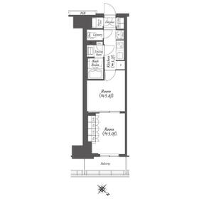 ＷＯＲＶＥ横浜伊勢佐木町・1415号室の間取り