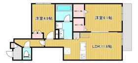 クラリス・203号室の間取り