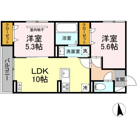 仮）D-ROOM西一之江1丁目・301号室の間取り