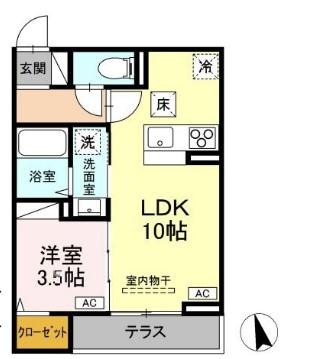 D-PRECIOUS小金井本町・103号室の間取り
