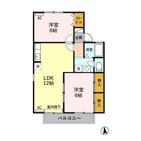 キングスガーデン Aの間取り