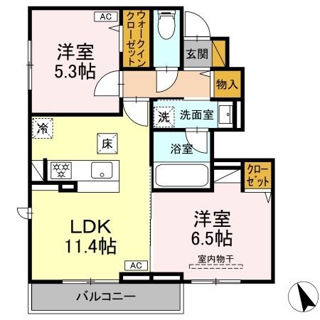 トランキーノ　パルク・105号室の間取り