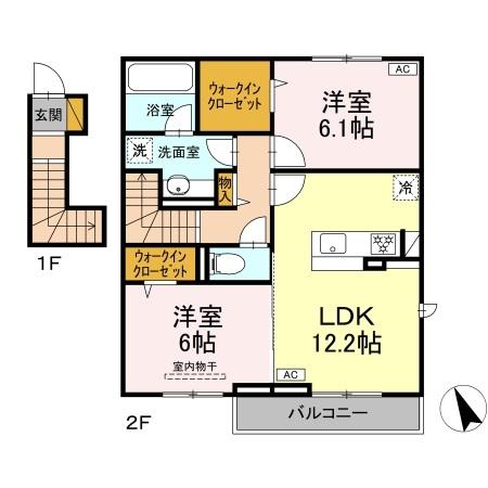 トランキーノ　パルク・201号室の間取り
