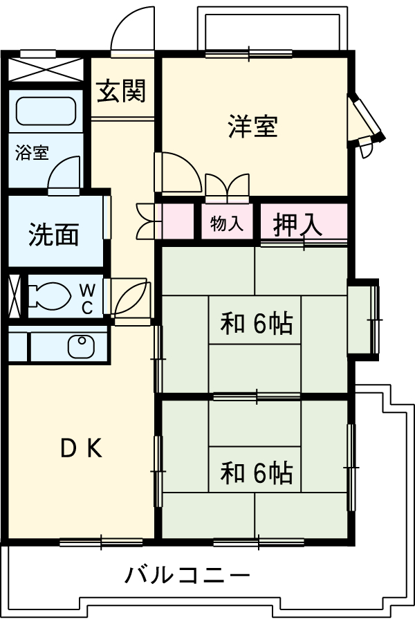 成瀬ハイツⅡの間取り